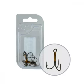 Wizard Grizzly 974M-10 2X Bronze Treble Hook 6Pcs/Pack