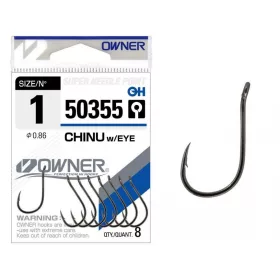 Owner Chinu We 50355 4 Barbed, Eyed Boilie Hook 11pcs