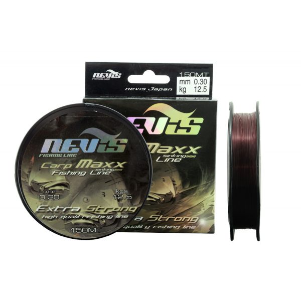 Nevis Carp Maxx 150m 0.14mm Monofilament main line-Brown