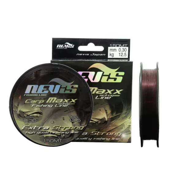 Nevis Carp Maxx 150m 0.22mm Monofil main line-Brown
