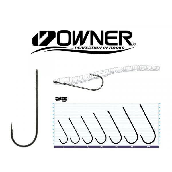 Owner 5100 2 Bearded, Eared Single Spike Bass Hook 6pcs