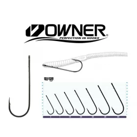 Owner 5100 3/0 Barbed, Eyed Single Zander Hook 5pcs