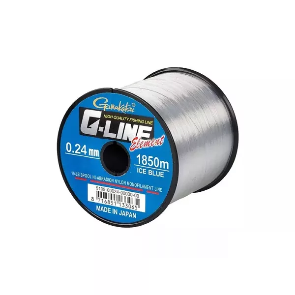 Gamakatsu G-line Element Ice Blue 755m 0.40mm Monofilament main line-Clear