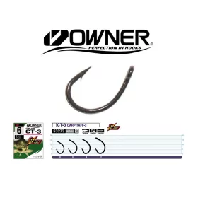 Owner Carp CT-3 53273 6 Barbed, Eyed Boilie Hook 8pcs