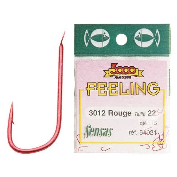 Sensas Feeling 3012 Pink 16 Flap Bearded Bearded Hook 15pcs