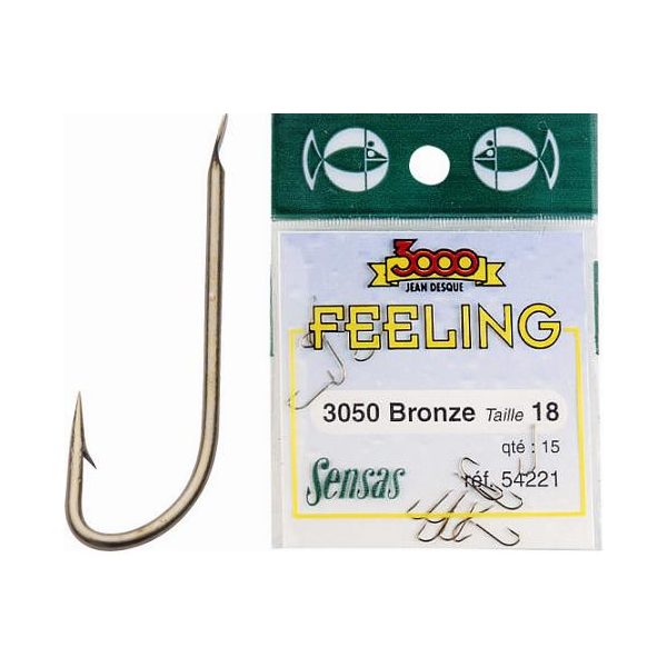 Sensas Feeling 3050 Bronze 16 Flap, Bearded Bead Hook 15pcs