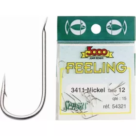  Sensas Feeling 3411 Nickel 22 Spade End, Barbed Bream Hook 15 pcs