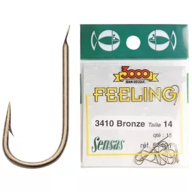  Sensas Feeling 3410 Bronze 16 Spade End, Barbed Bream Hook 15 pcs