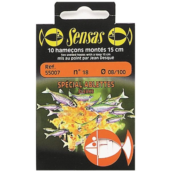 Sensas Special Bleak 15cm 0,08mm 22 Monofilament Pre-tied Hook 10pcs