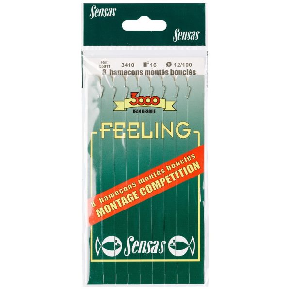 Sensas Feeling 3410 Bronze 18cm 0,08mm 20 Monofilament Pre-Hooked 8pcs