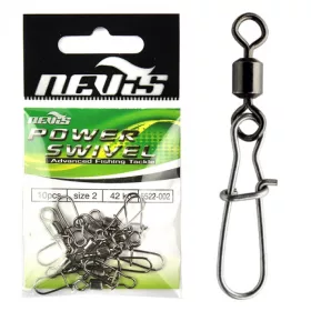 Nevis Cylindrical Swivel with Snap 8 Swivels 10pcs