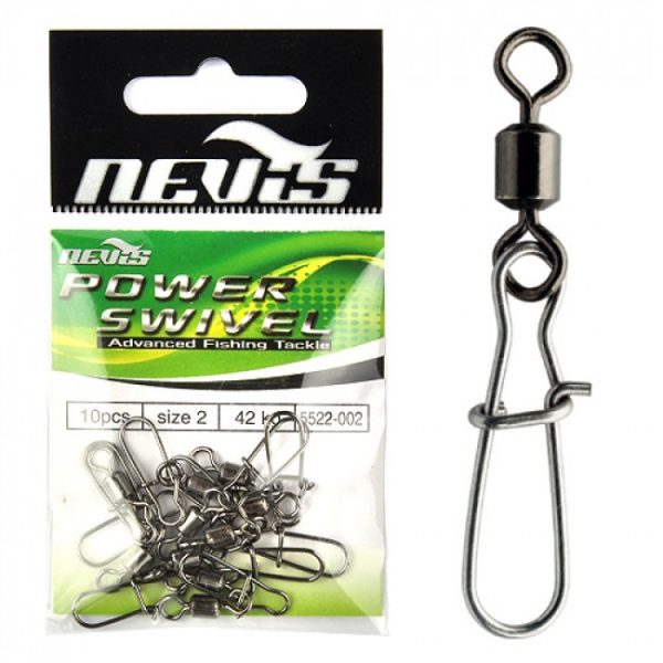 Nevis Cylindrical Swivel with Snap 10 Swivels 10pcs