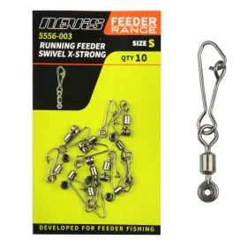 Nevis Feeder Sliding Carabiner with Safety Clip M 10 pcs
