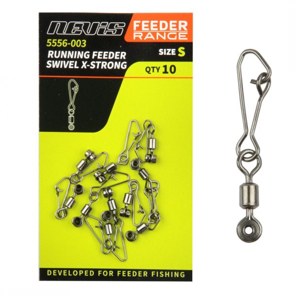Nevis Feeder Sliding Carabiner with Safety Clip S 10 pcs