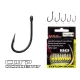 Carp Academy Teflon Hook XS-1 Black 2 10 pcs/pack Eyed Barbed Boilie hook