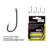 Carp Academy Teflon Hook XS-2 Black 8 10 pcs/pack Eyed Barbed Boilie hook