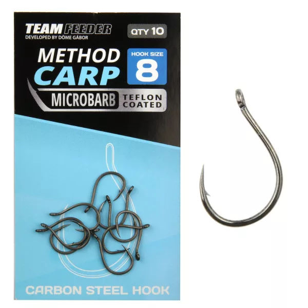 Team Feeder By Döme TF Method Carp 8 Barbed, Eyed Feeder Hook 10pcs
