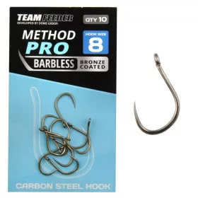   Team Feeder By Döme TF Method Pro 12 Barbless, Eyed Feeder Hook 10pcs