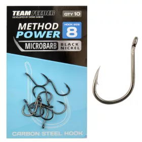   Team Feeder By Döme TF Method Power 12 Barbed, Eyed Feeder Hook 10pcs