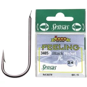   Sensas Feeling 3405 Black 14 Spade-end, Barbed Bream Hook 15pcs