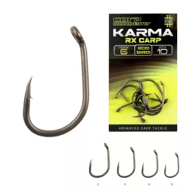 Carp Academy Karma RX Carp 8 Eyed, Barbed Boilie Hook 10pcs