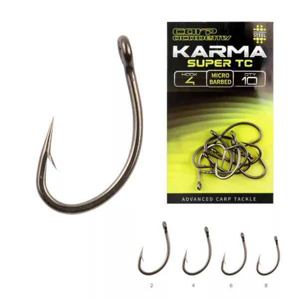 Karma Super TC 6 Eyed, Barbed Boilie Hook 10pcs