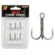 Reiva Treble Hook TR-19 Black 1 6pcs/pack Eyed Barbed Predator hook
