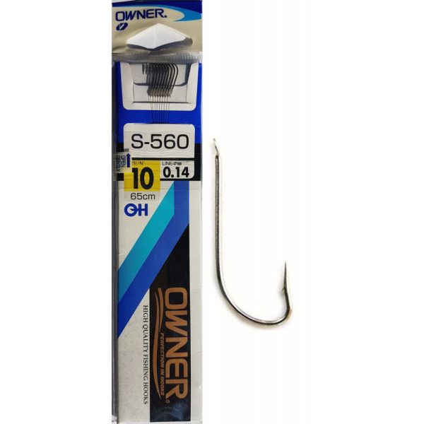 Owner 50560 Furansu 10 Flap, Bearded Pre-tied Carp Hook 10pcs