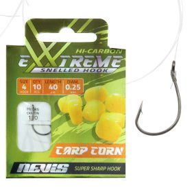   Nevis 12 Barbed, Eyed 40cm 0.20mm Monofilament Pre-tied Carp Hook 10pcs