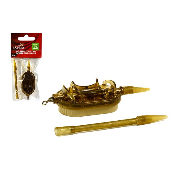 Carp Expert Go Green Long Cast Method Flat Feeder L 40G