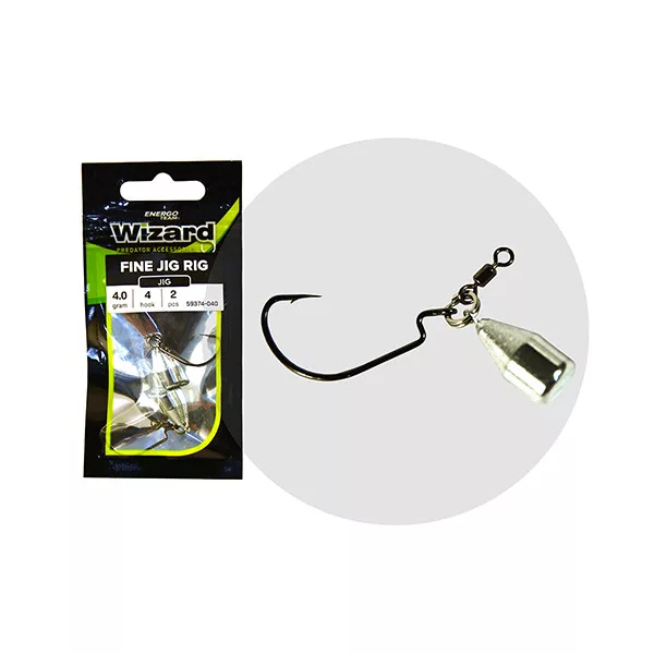 Wizard Fine Jig Rig 1 10gr Offset Rig 2pcs