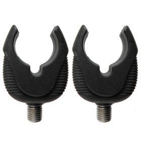   CARP ACADEMY Rubberized Rod Holder Head Black large 2pcs/pack Rod Holder Head