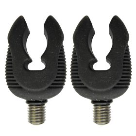   CARP ACADEMY Rubberized Rod Holder Head black small 2pcs/pack. Rod Holder Head
