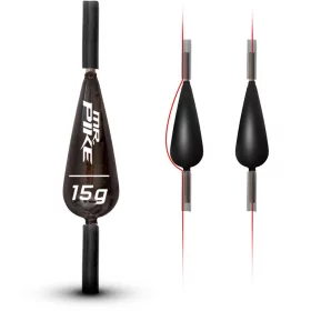 15G Quantum Mr. Pike Lead-free Sliding Weight Black 3 Pieces
