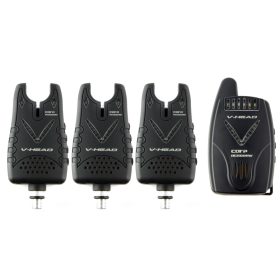 Carp Academy V-Head Electronic Bite Alarm 3+1