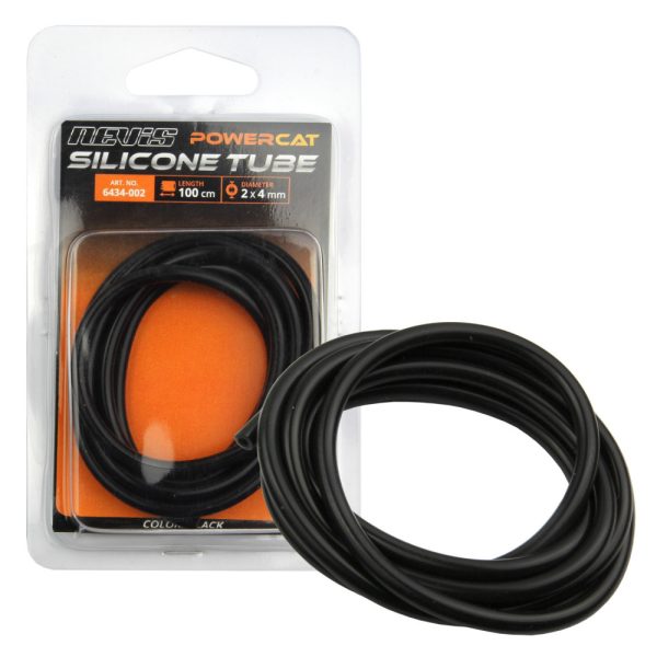 Nevis Silicone tube Black 100cm 4mm