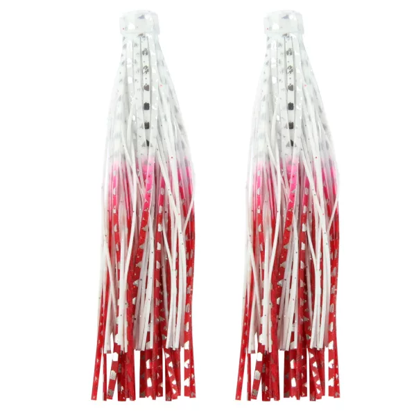 Reiva Silicone Skirt White-Red 9cm 2pcs