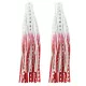 Reiva Silicone Skirt White-Red 9cm 2pcs