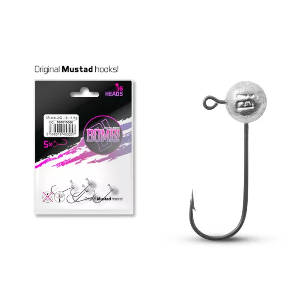 Delphin BOMB! Micro JIG head 6 - 3gr - 5pcs