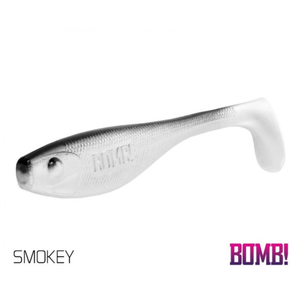 Delphin FATTY rubber fish SMOKEY 100mm - 5pcs