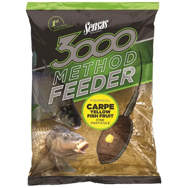 Sensas 3000 Method Carp Yellow Groundbait 1kg