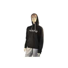 The One Black-Fine Grey Hooded Sweatshirt L
