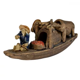 Ceramic Figure In the Bow of a Boat II