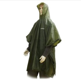 Outdoor PVC Poncho Olive Raincoat M
