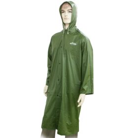 Outdoor PVC Poncho Olive Rain Poncho L