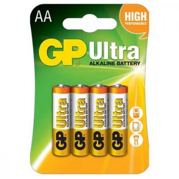 Gp Ultra Alkali Aa Battery 15Au (Lr6) Bl/4 (B1921,Gp15Au-C4)