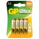 Gp Ultra Alkali Aa Battery 15Au (Lr6) Bl/4 (B1921,Gp15Au-C4)