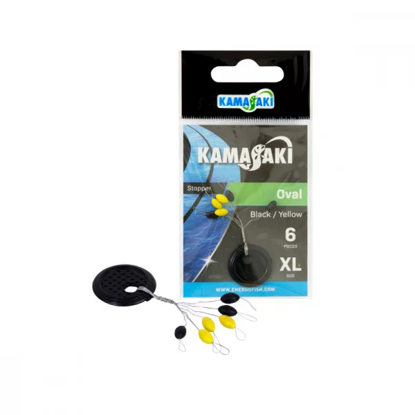 Stopper Kamasaki Oval Black/Yellow Xl