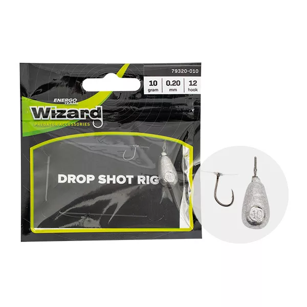 Wizard DROPSHOT LEADER MEDIUM 15G 0.25 SIZE 8 HOOK Dropshot rig