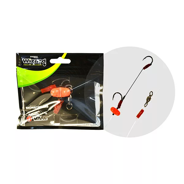 Wizard Monster Surface Livebait Double Monobraid Rig 9/0+11/0 Round Catfish Rig